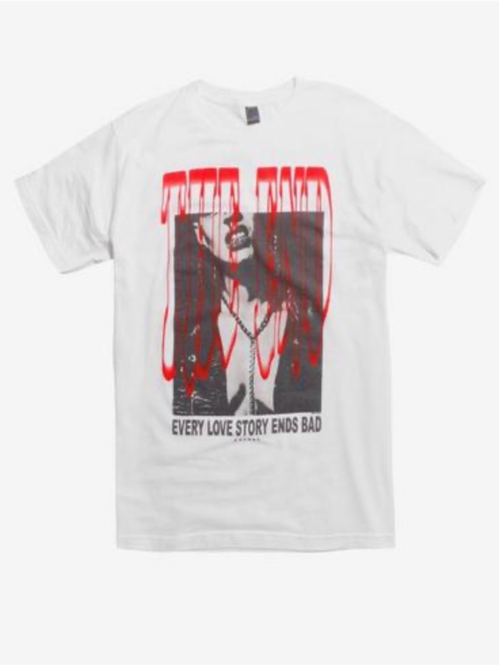NWT Hot Topic Halsey Love Story Ends Music Band White T Shirt Mens Size Small